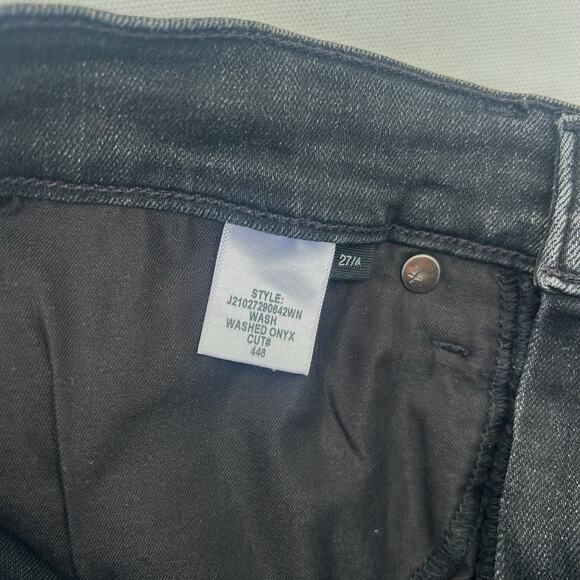 Veronica Beard Ryleigh Slim Straight High Rise Washed Onyx Jeans Black 27 - Picture 12 of 12